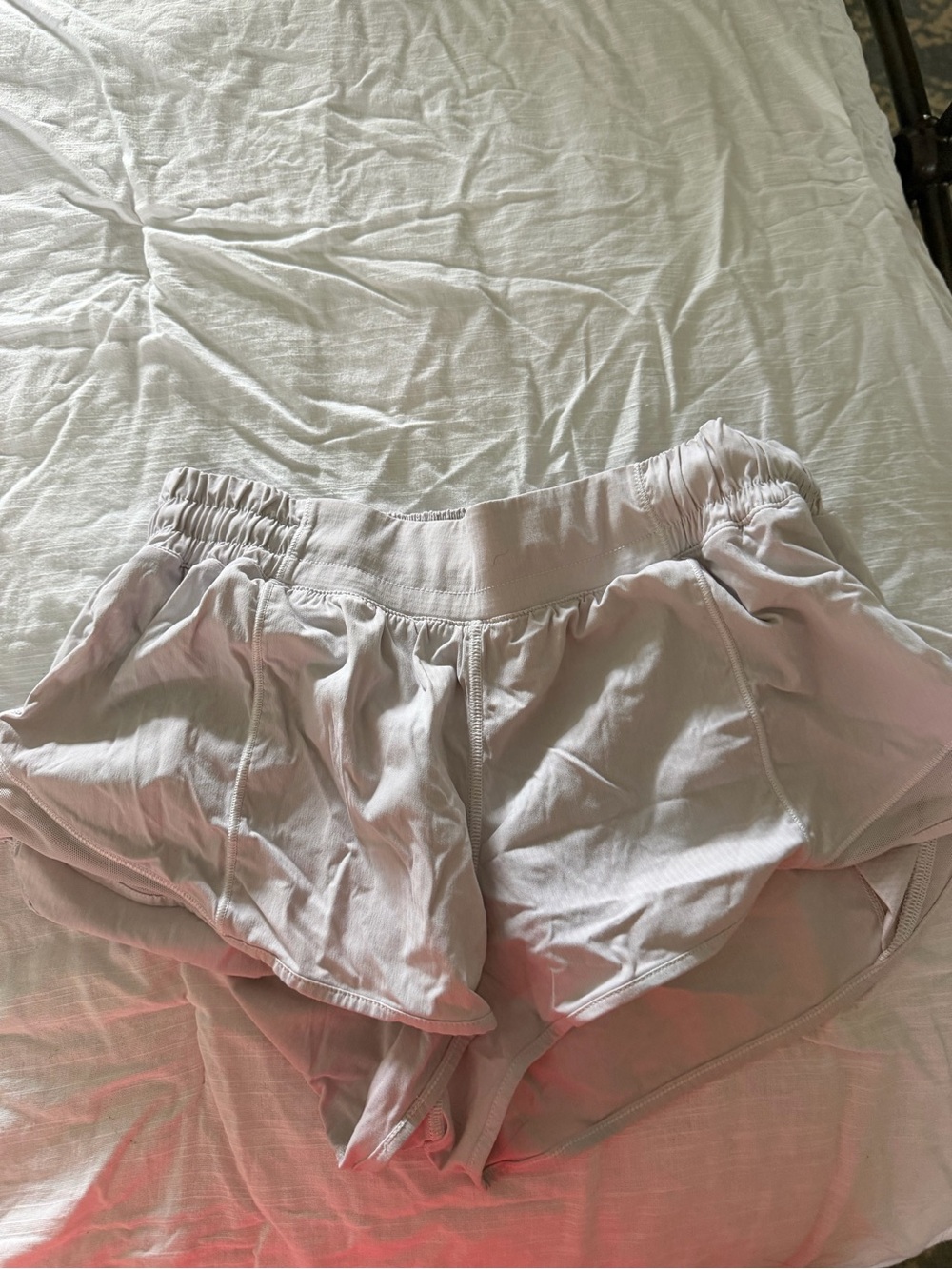 White Lululemon hotty hot short